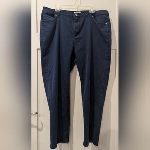 Catherines Sateen Stretch Dark Blue Pants